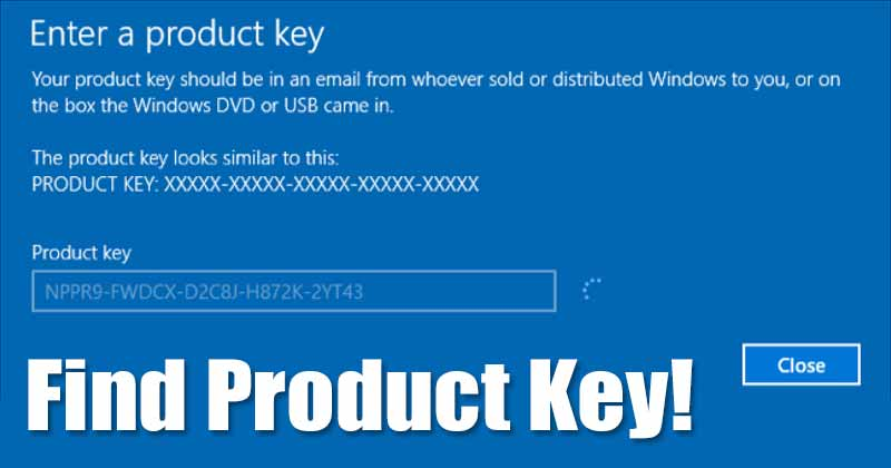 How to Find the Product Key for Windows 10