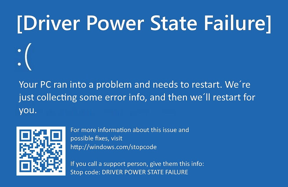 how to Fix Driver Power State Failure Error in Windows 10