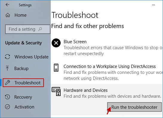 Run hardware and troubleshooting tools