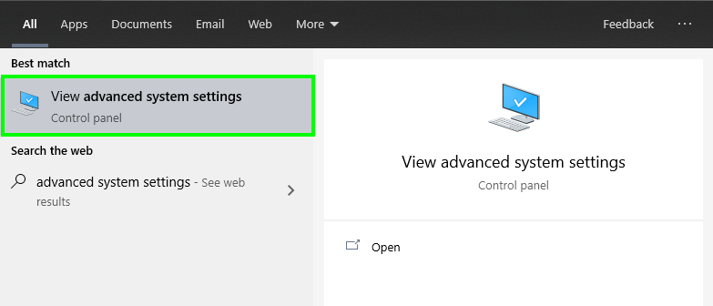 how to Open Windows 10 System Properties – Advanced in 5 ways