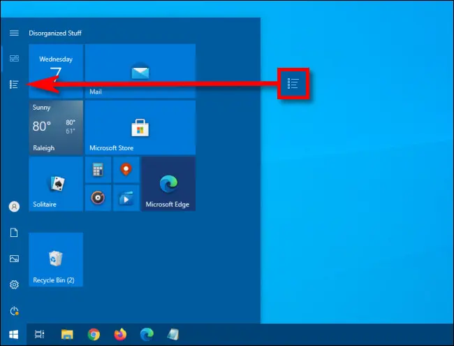 How to Hide or Access the All Apps List from Windows 10 Start Menu