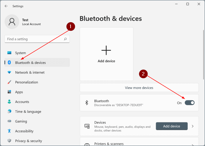 How to Turn on off Bluetooth on Windows 10 Laptop